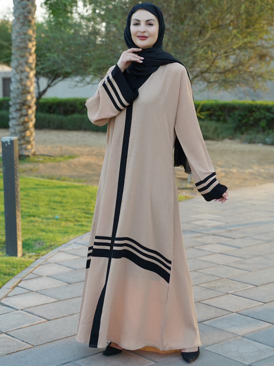 Korean Masha Crepe Free Size Abaya With 