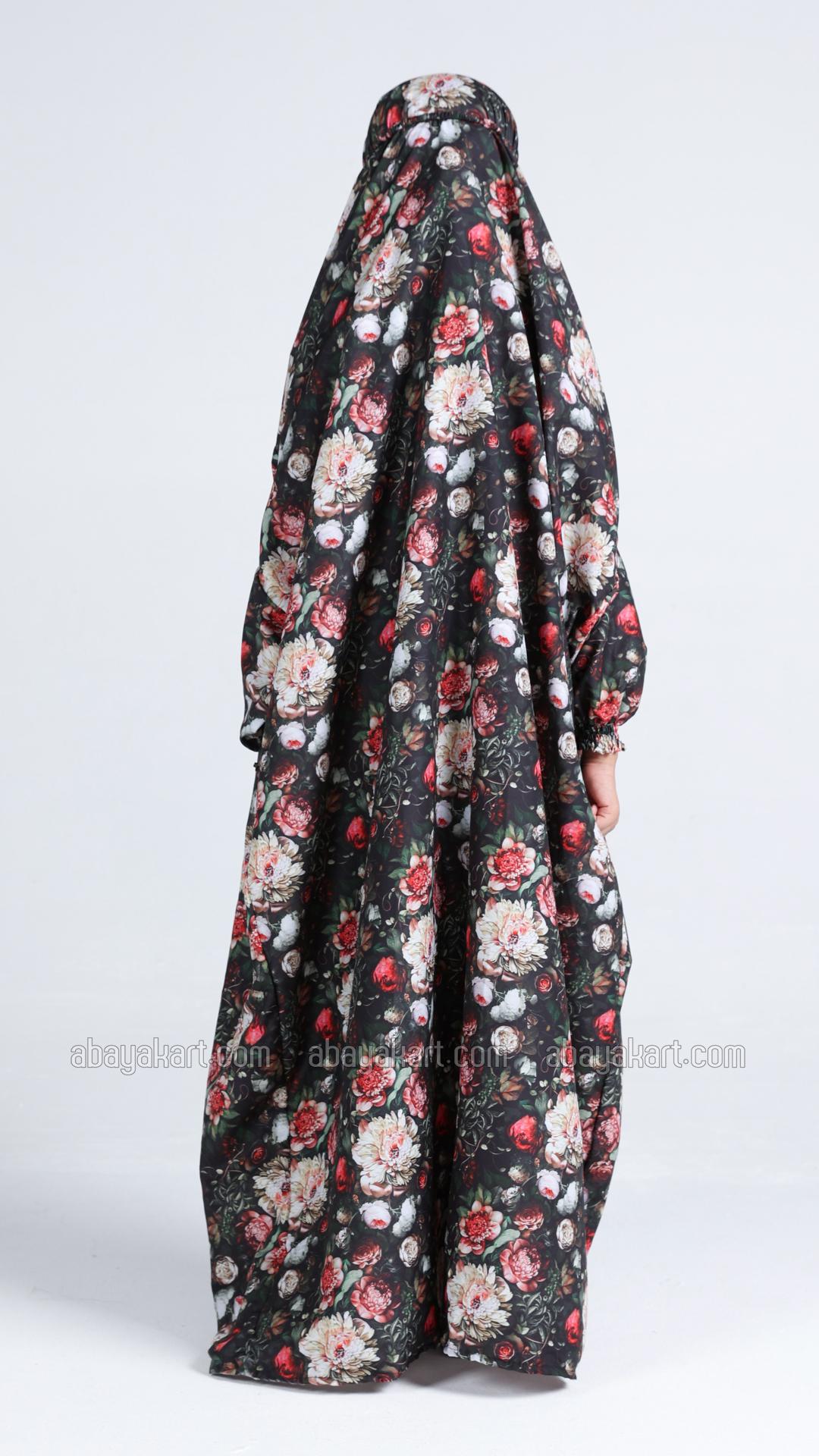 Beautiful Kids Islamic Prayer Dress With a Floral Print