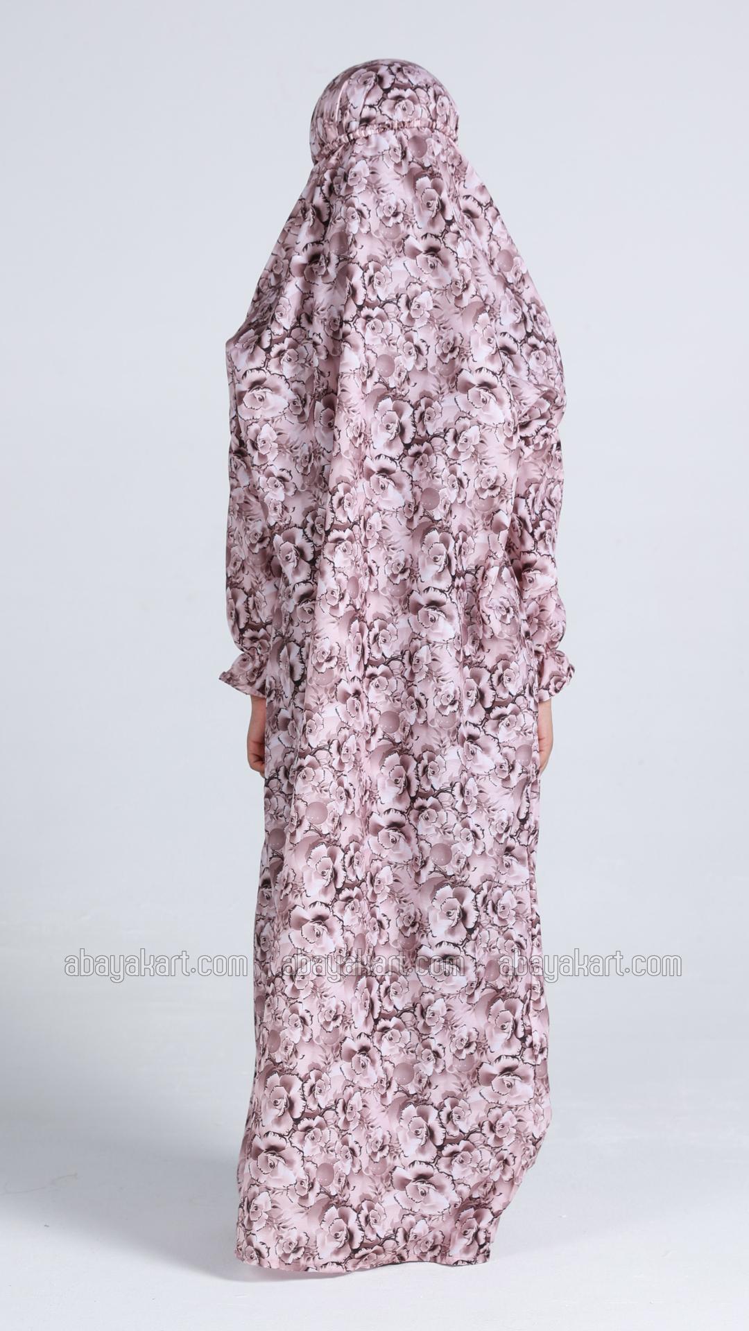 Premium Islamic Kids Prayer Dress With Floral Print