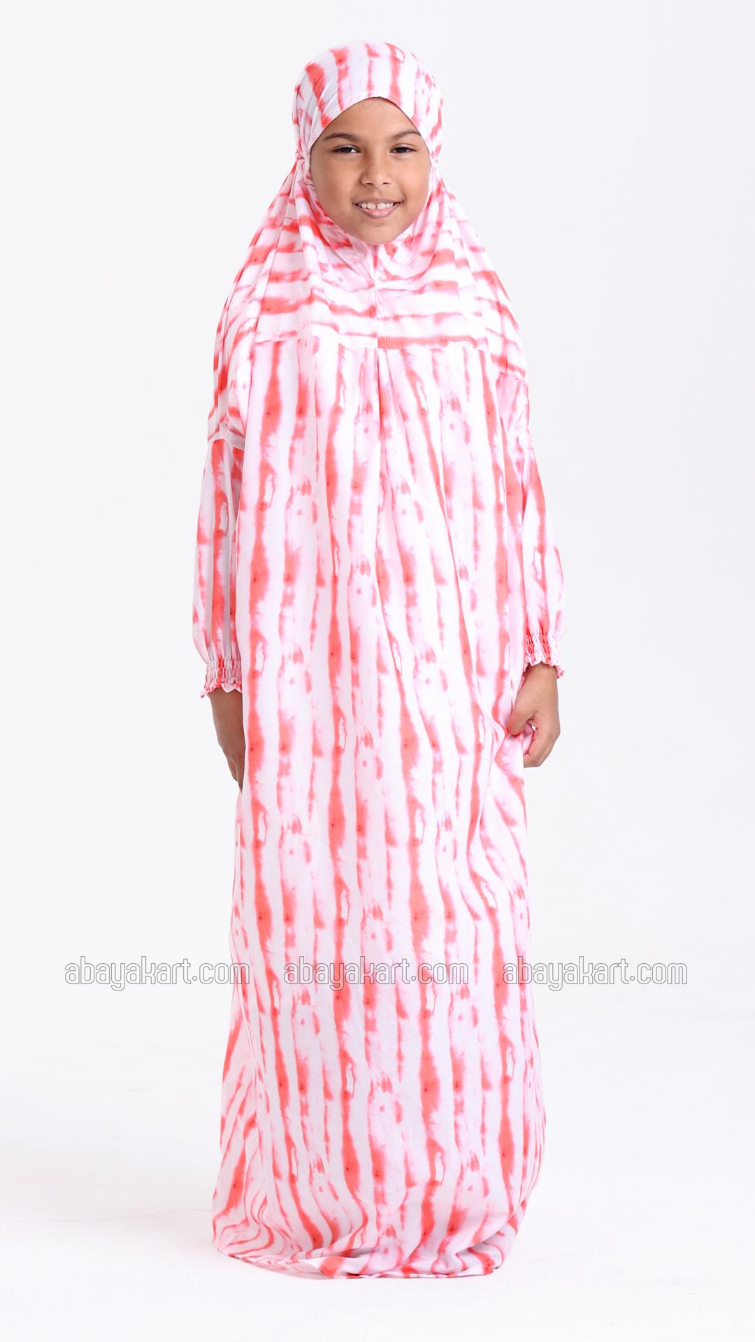 Kids Premium Islamic Prayer Dress With Abstract Print