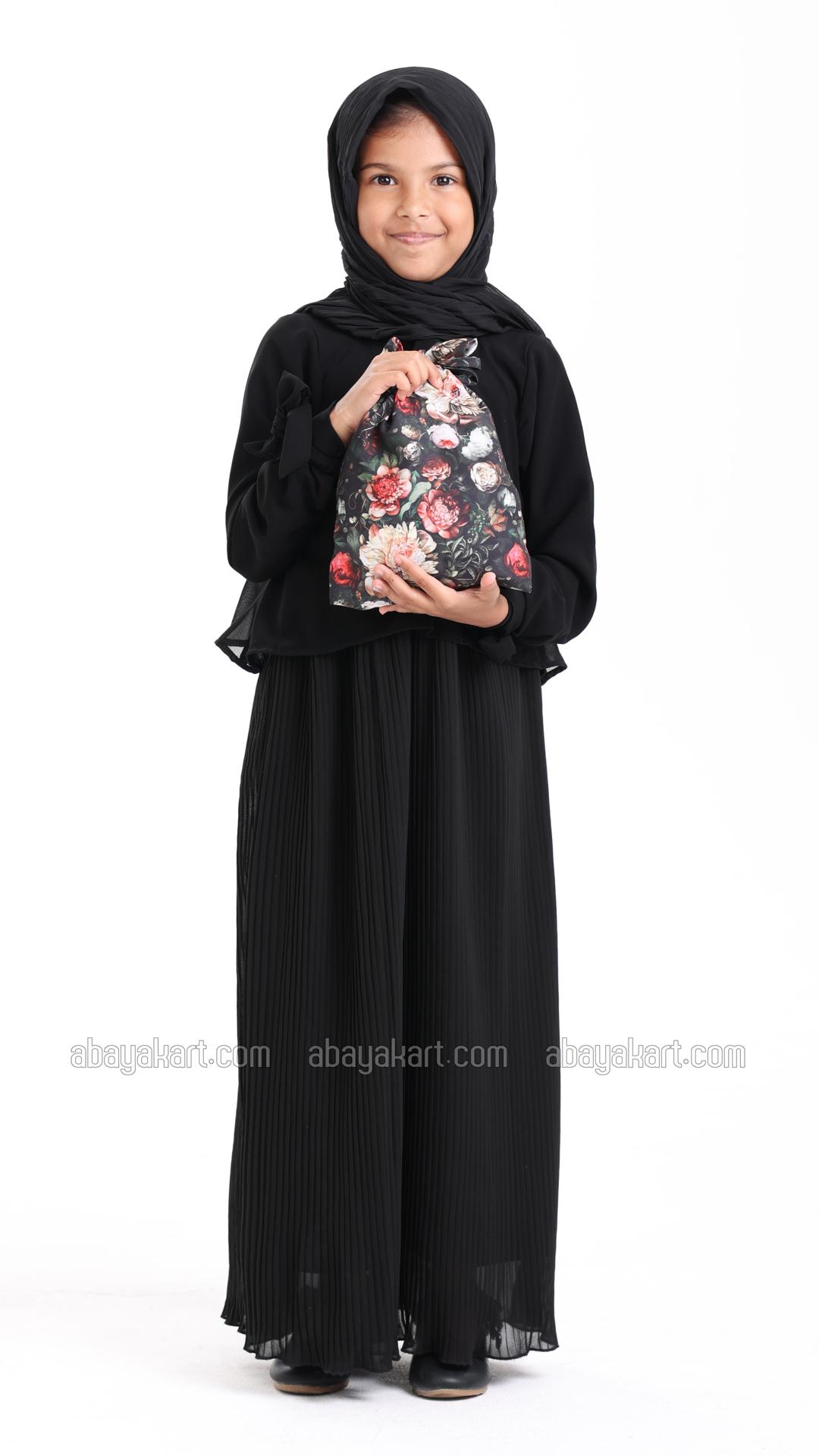 Beautiful Kids Islamic Prayer Dress With a Floral Print