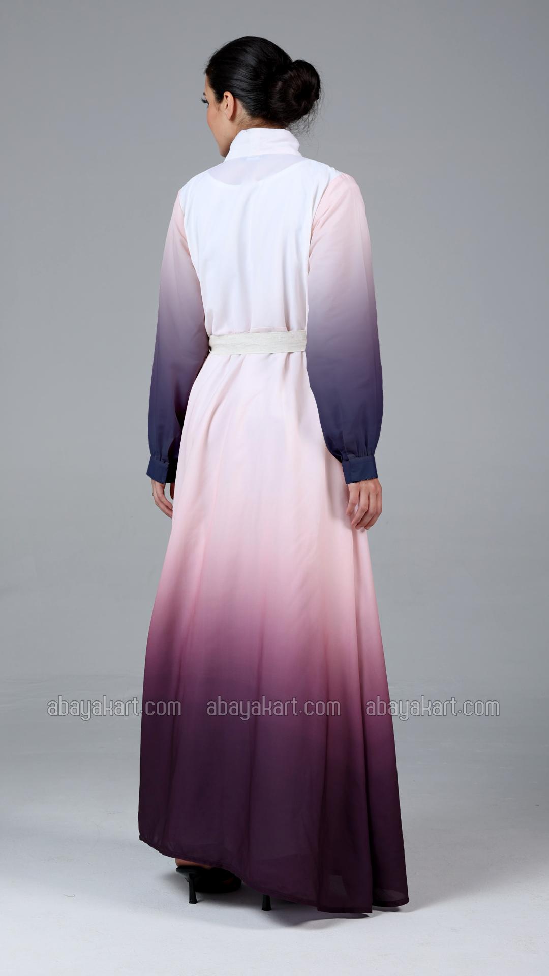 Elegant Ombre Formal Dress With Tie Up Neck