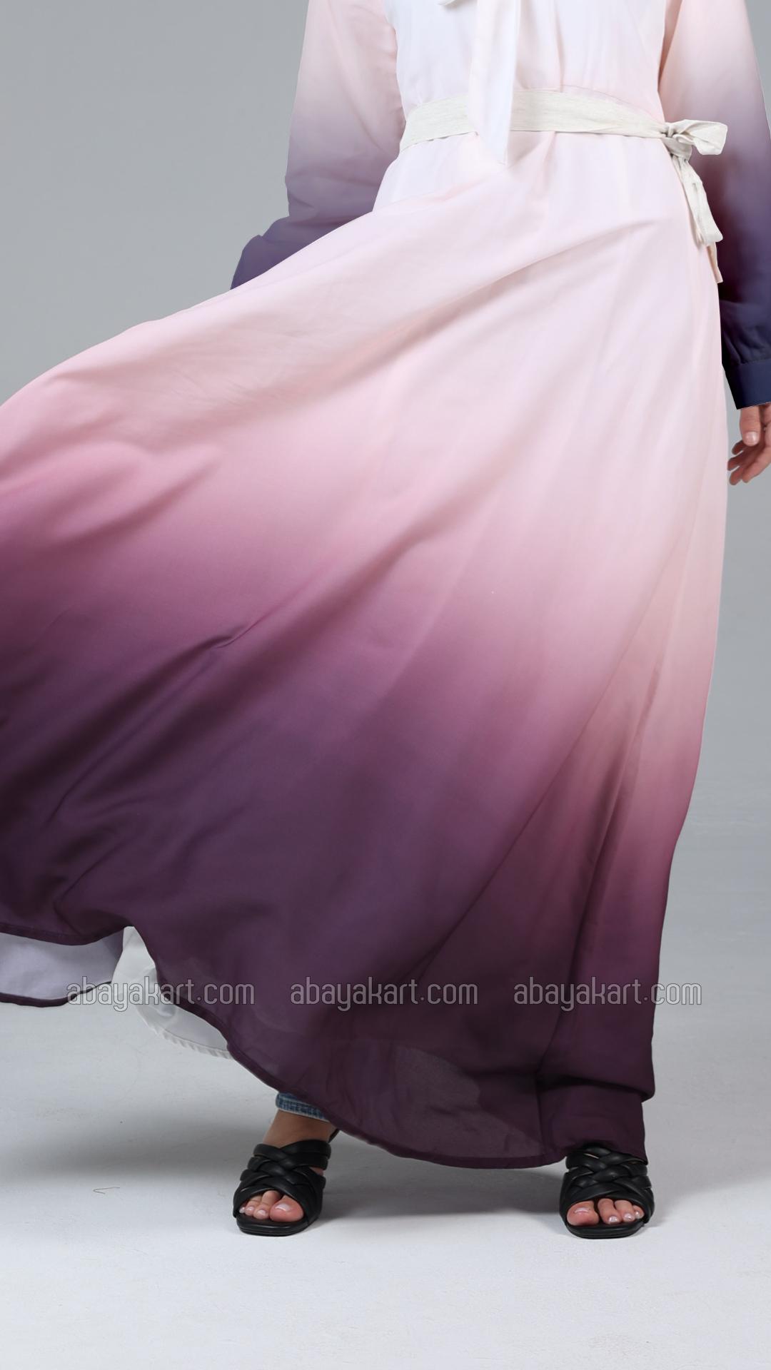 Elegant Ombre Formal Dress With Tie Up Neck