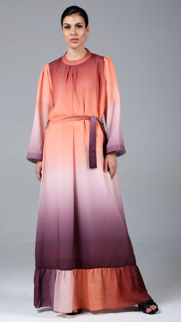 Stylish Multi-Colored Ombre Formal Gown | Abayakart.com Stylish Multi-Colored Ombre Formal Gown | Abayakart.com